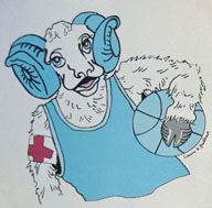 1994 logo with Ramses sporting a red cross logo on his arm